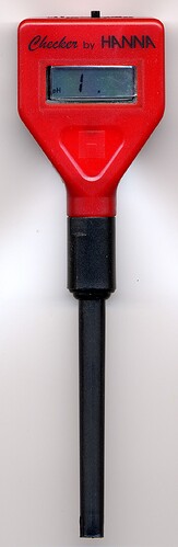 Medidor portátil utilizado para comprobar el pH